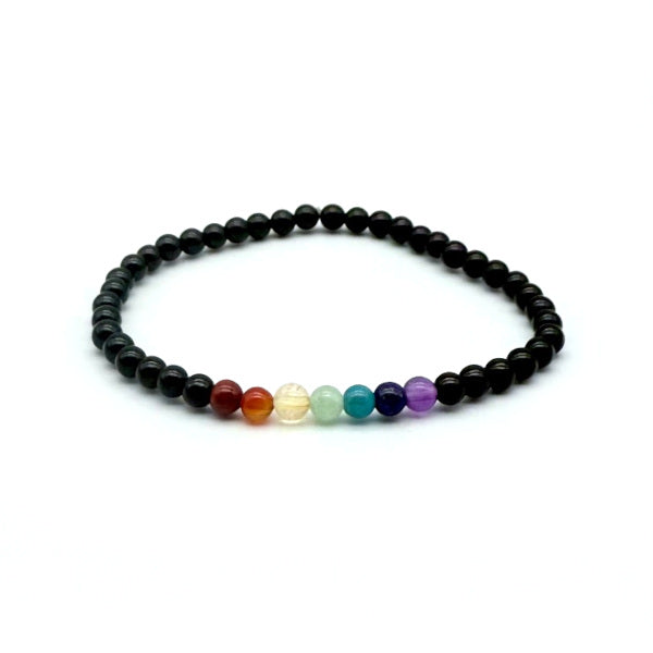 7 chakras Bracelet en Pierre Boule