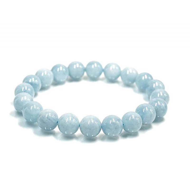 Aigue Marine EXTRA Bracelet en Pierre Boule