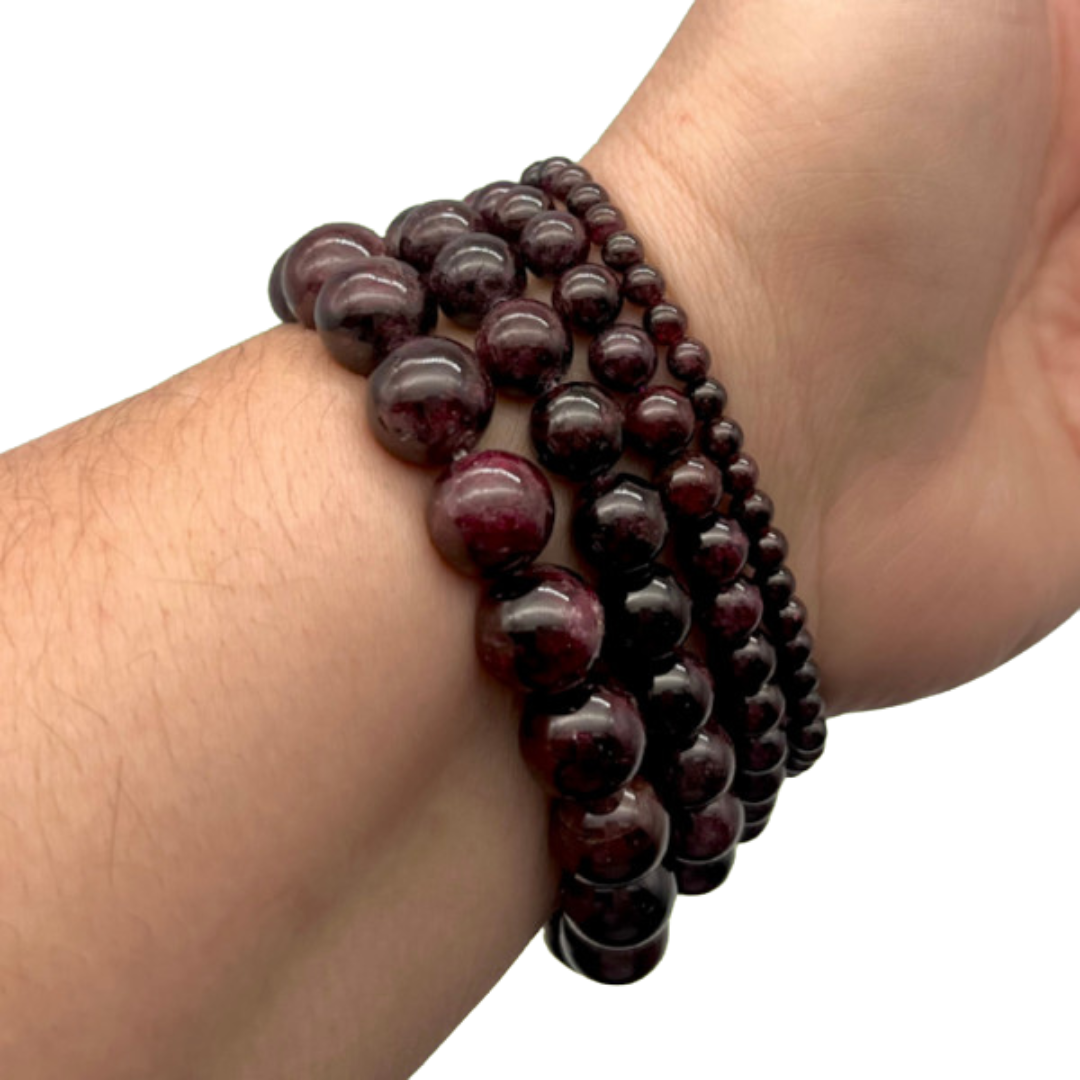Grenat Rouge Bracelet en Pierre Boule