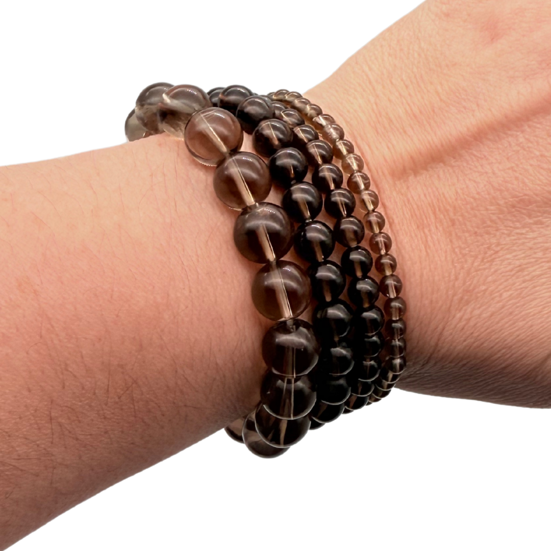 Quartz Fumé Bracelet en Pierre Boule