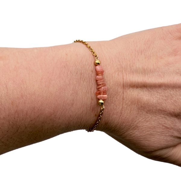 Bracelet en pierre naturelle en acier inoxydable au choix