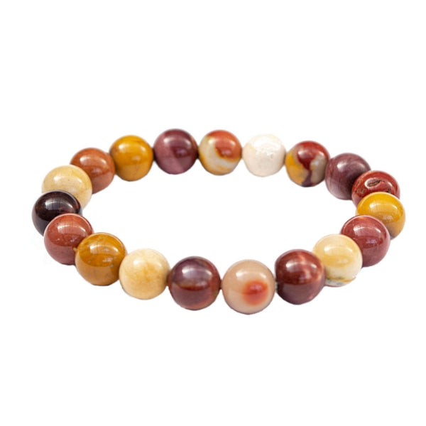 Bracelet Boule en Jaspe Mokaïte – Pierre Naturelle