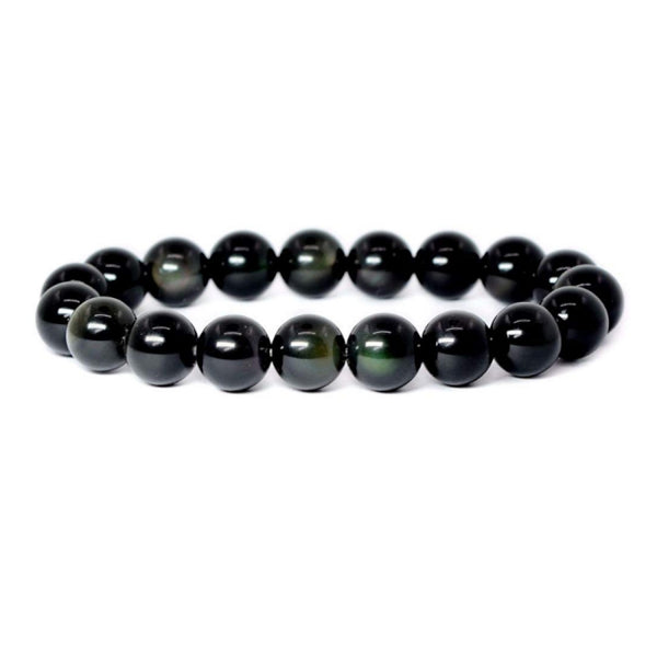 Obsidienne Œil Céleste Bracelet en Pierre Boule
