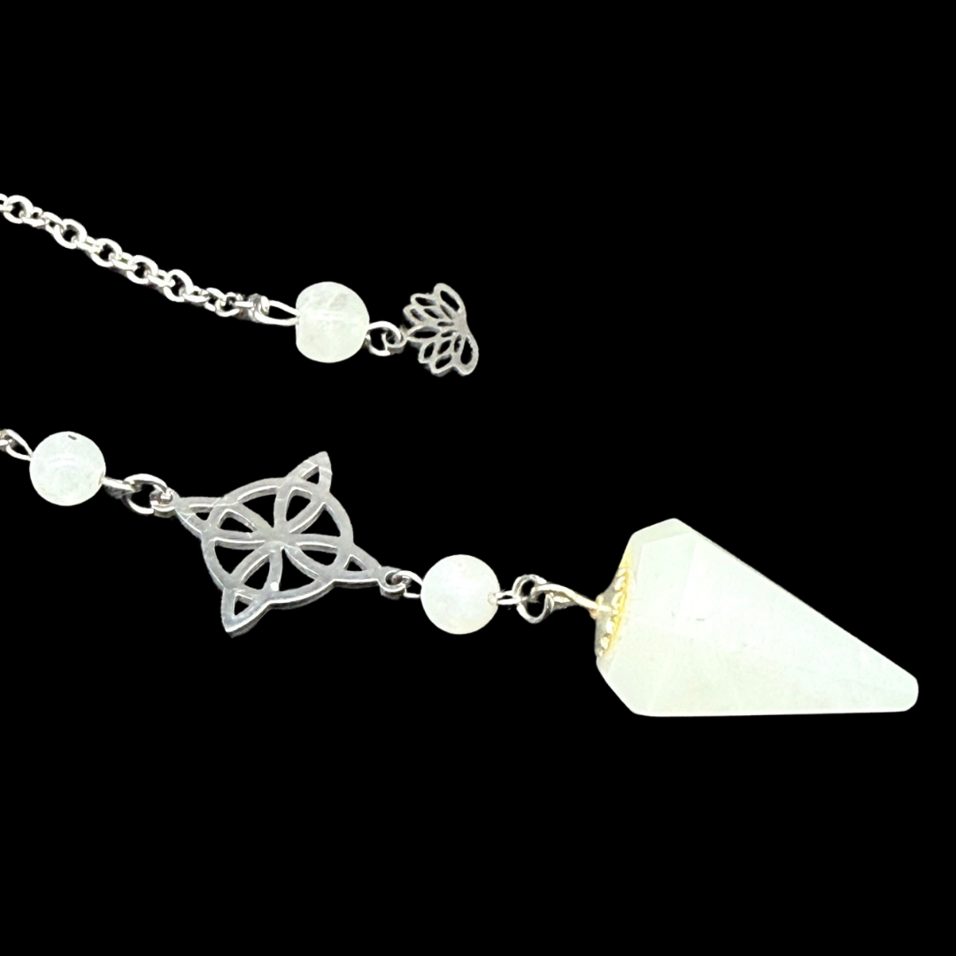 Pendule Labradorite blanche - Pièce unique