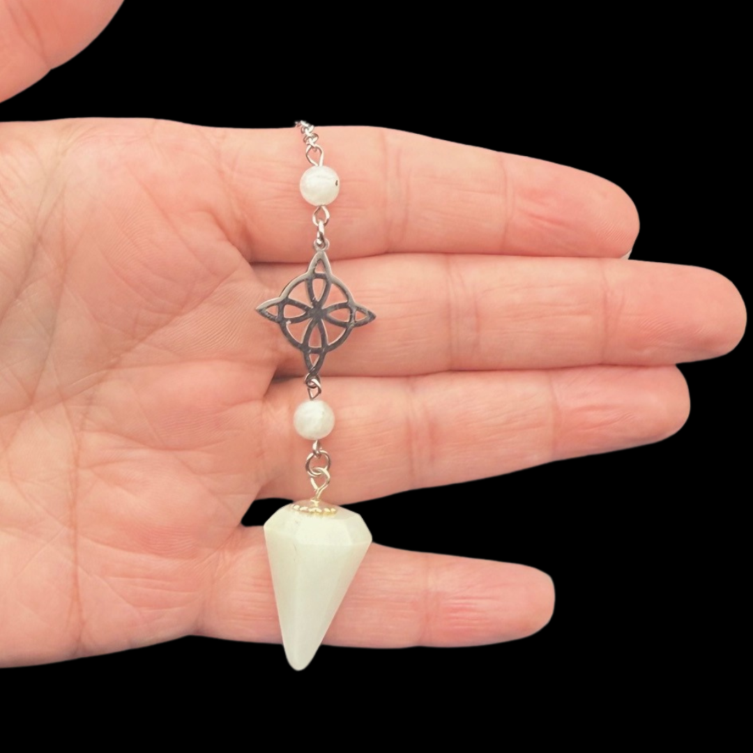 Pendule Labradorite blanche - Pièce unique