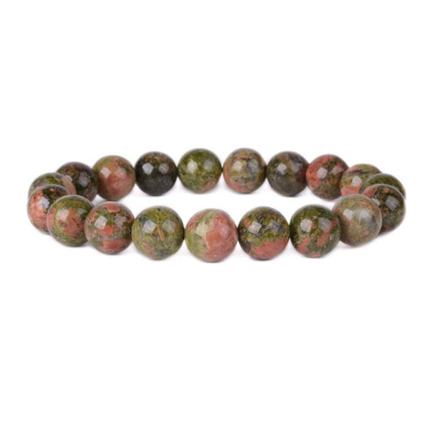 Unakite Bracelet en Pierre Boule
