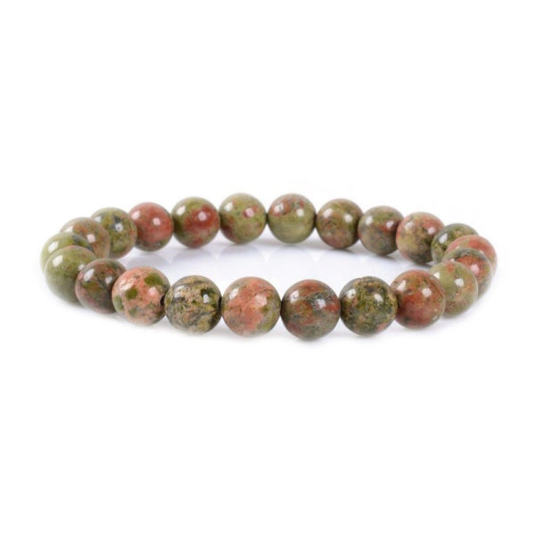 Unakite Bracelet en Pierre Boule