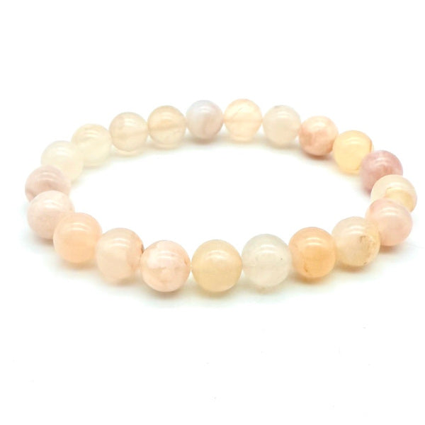 Agate fleur de cerisier Bracelet en Pierre Boule