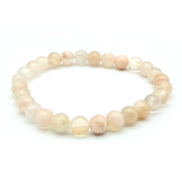 Agate fleur de cerisier Bracelet en Pierre Boule