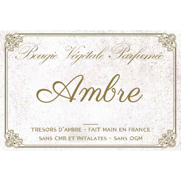 Bougie végétale parfumée Ambre Métal