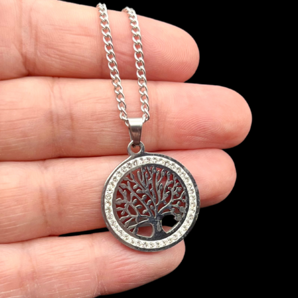 Arbre de vie Pendentif en Acier Inoxydable