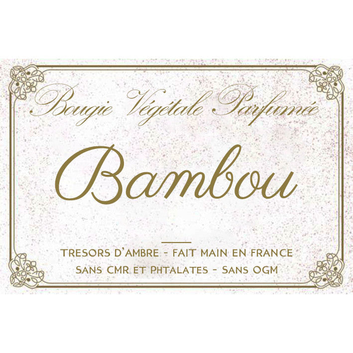 Bougie végétale parfumée Bambou Métal