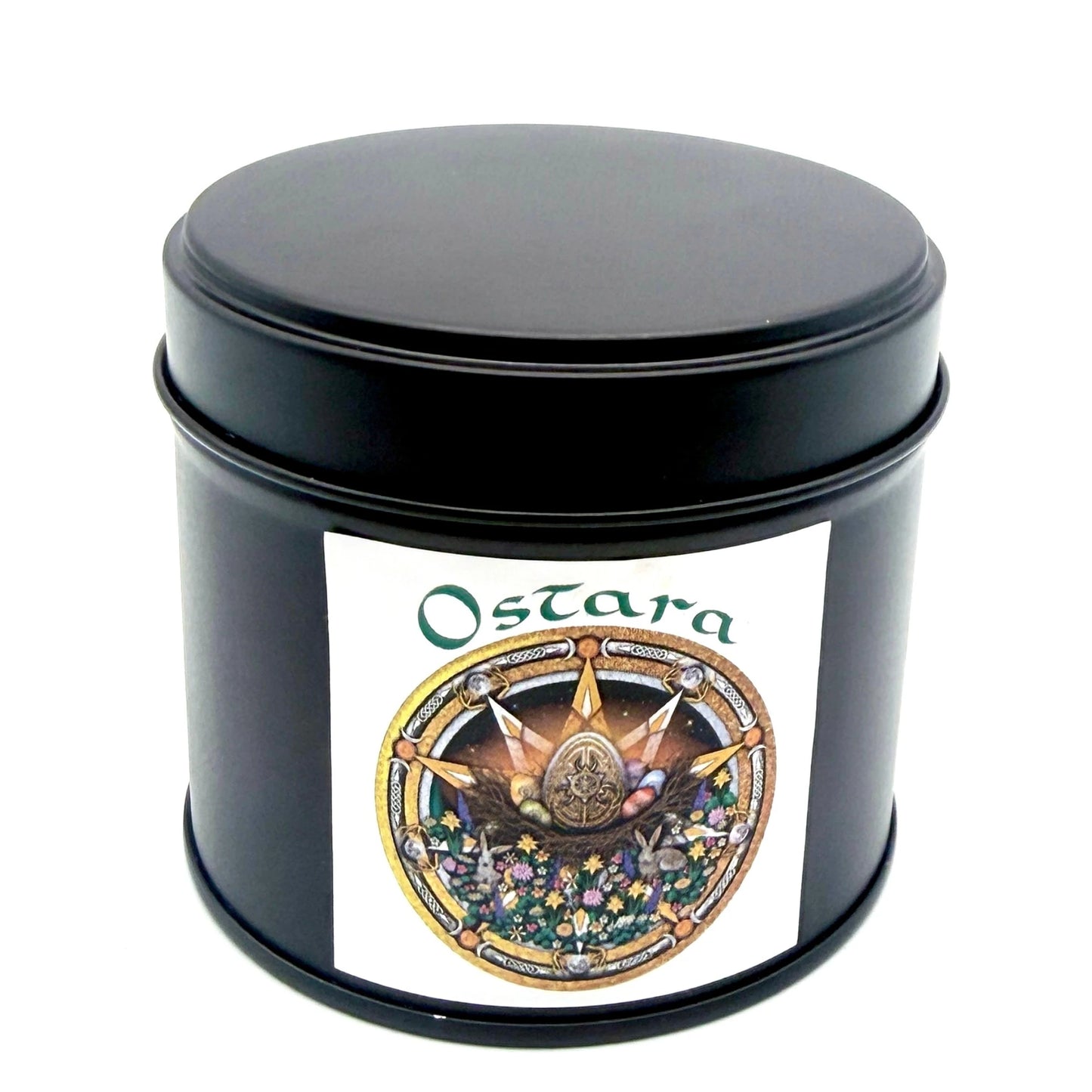 Bougie Sabbat Ostara - Agate mousse - Equinoxe du Printemps - Précommande Édition Limitée