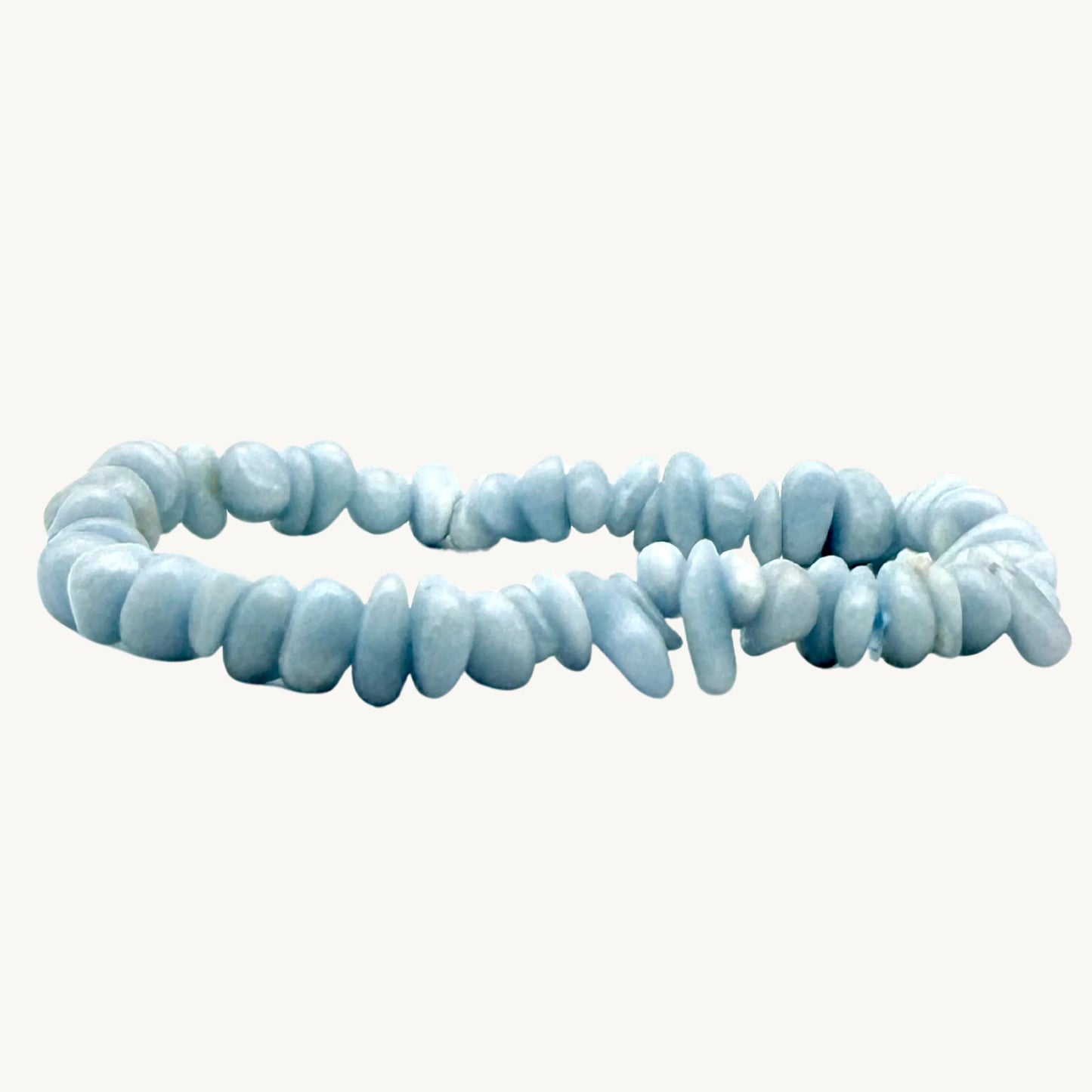 Bracelet Baroque Angélite Pierre Naturelle Lithothérapie