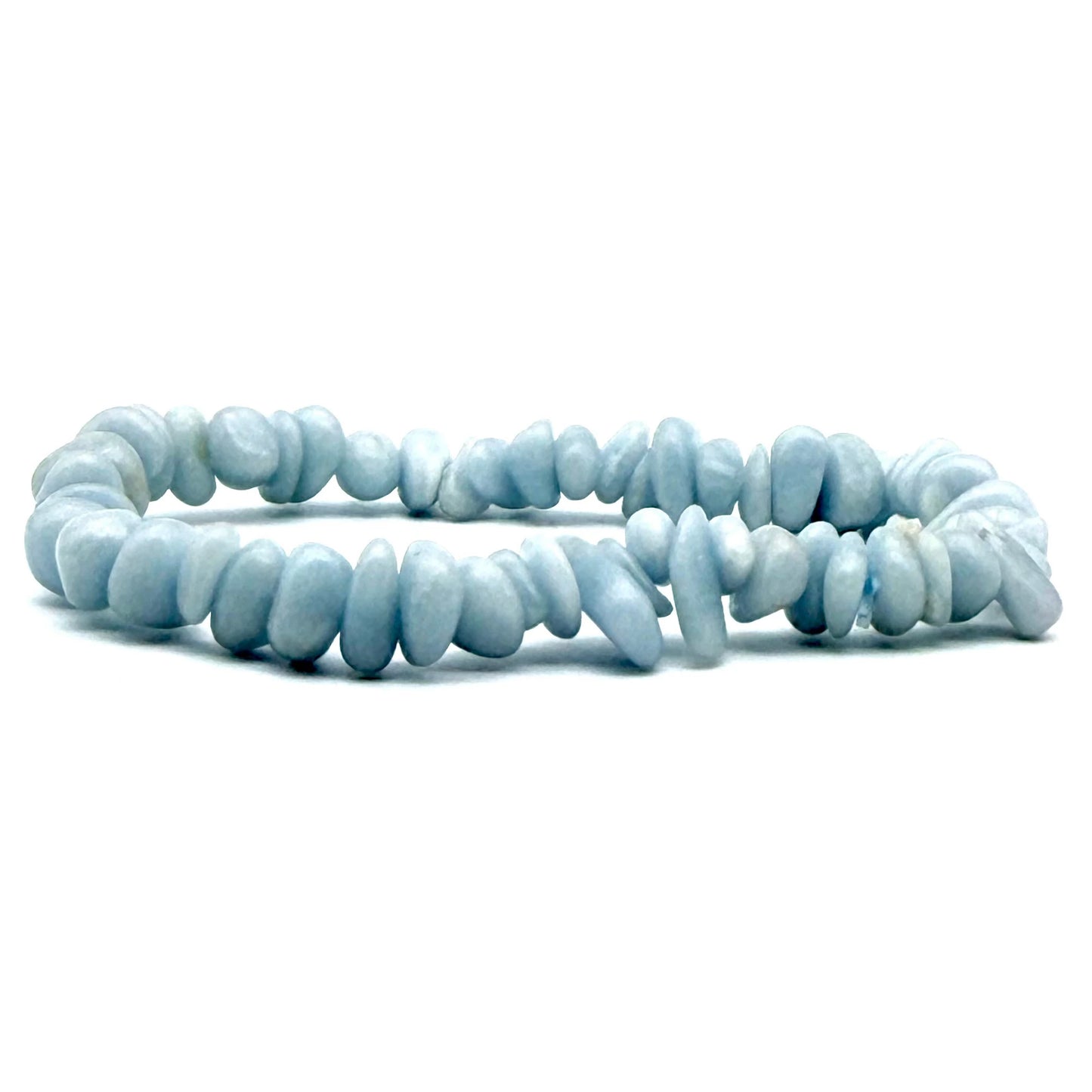 Bracelet Baroque Angélite Pierre Naturelle Lithothérapie