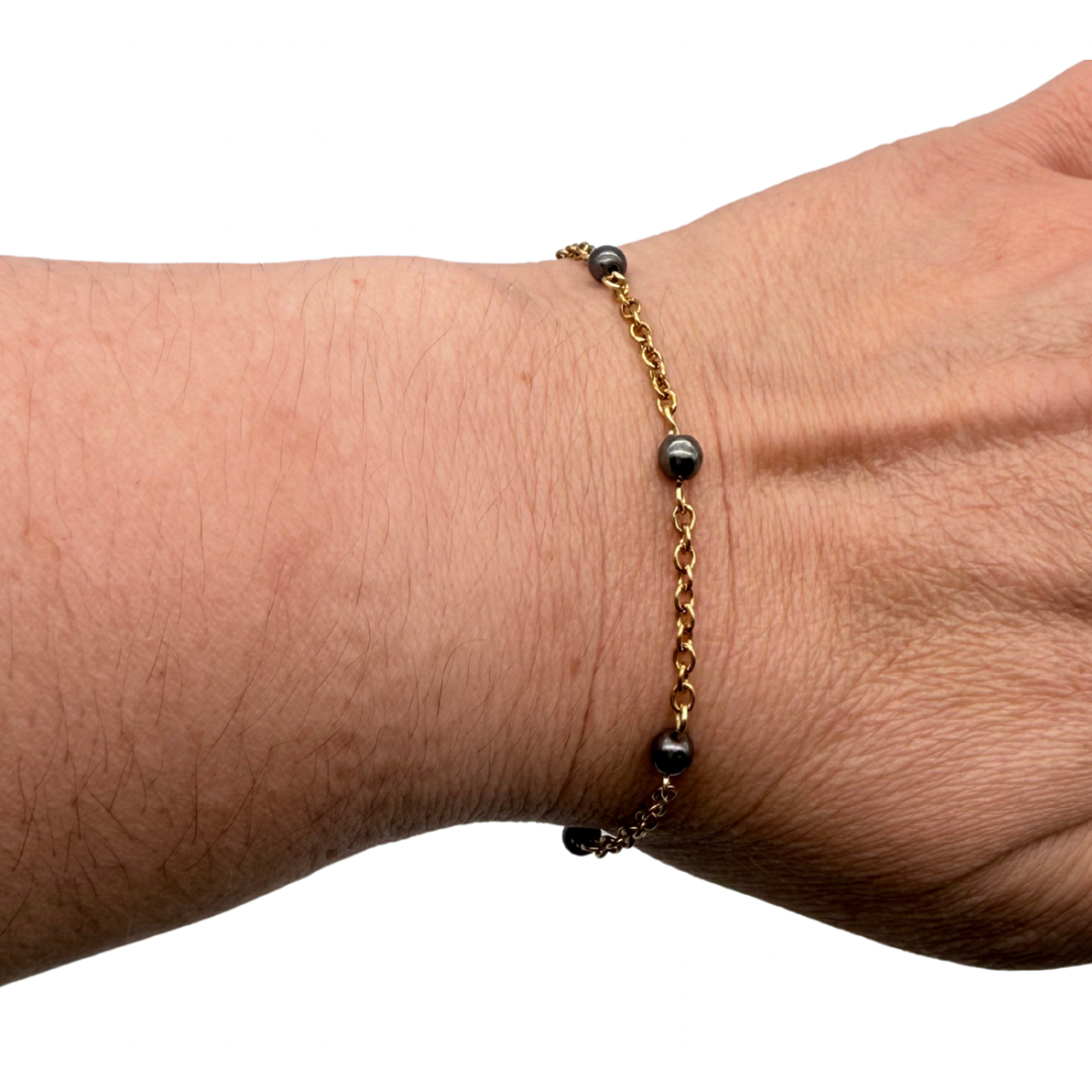 Bracelet en pierre naturelle en acier inoxydable au choix