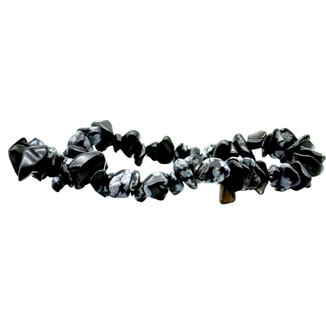 Obsidienne Neige Bracelet Baroque