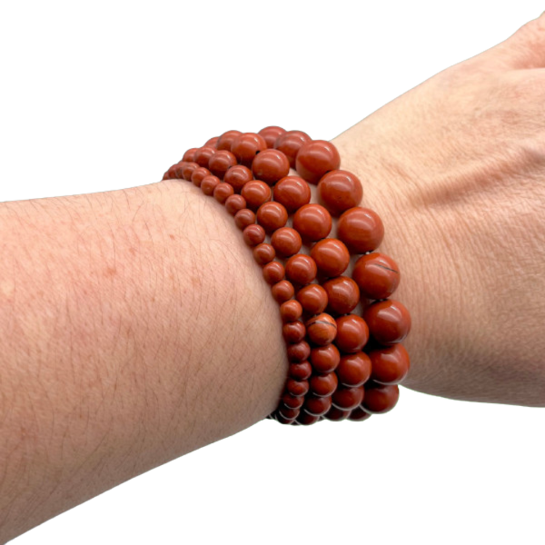 Jaspe Rouge Bracelet en Pierre Boule
