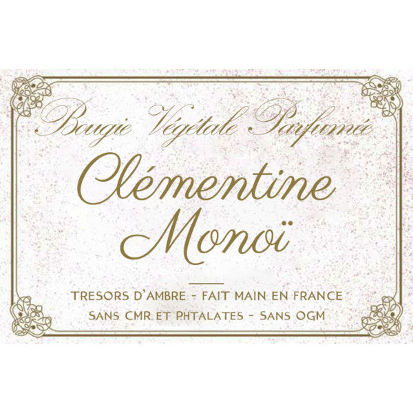 Bougie végétale parfumée Clémentine Monoï Métal