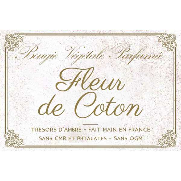 Bougie végétale parfumée Fleur de coton Métal