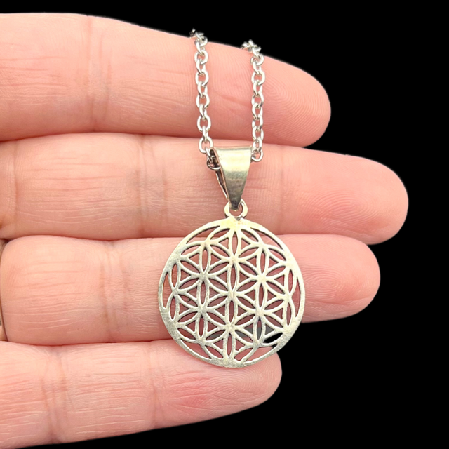 Pendentif Fleur de vie en Acier Inoxydable