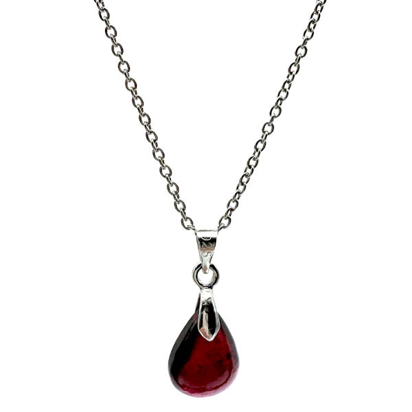 Pendentif Grenat Rouge – Pierre naturelle | Modèle unique