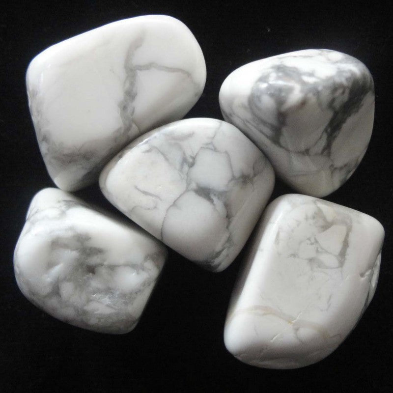 Howlite Blanche Pierre Roulée