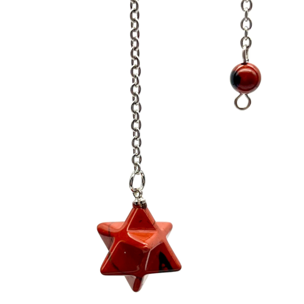 Pendule Merkaba en pierre naturelle au choix