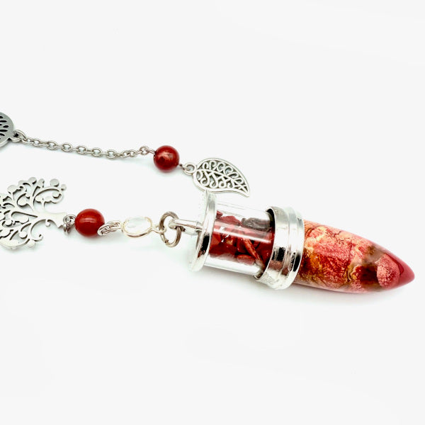 Pendule Jaspe Rouge - Pièce unique