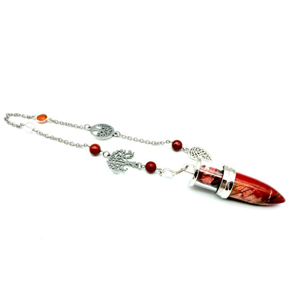 Pendule Jaspe Rouge - Pièce unique
