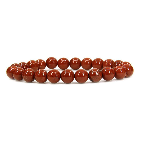 Jaspe Rouge Bracelet en Pierre Boule