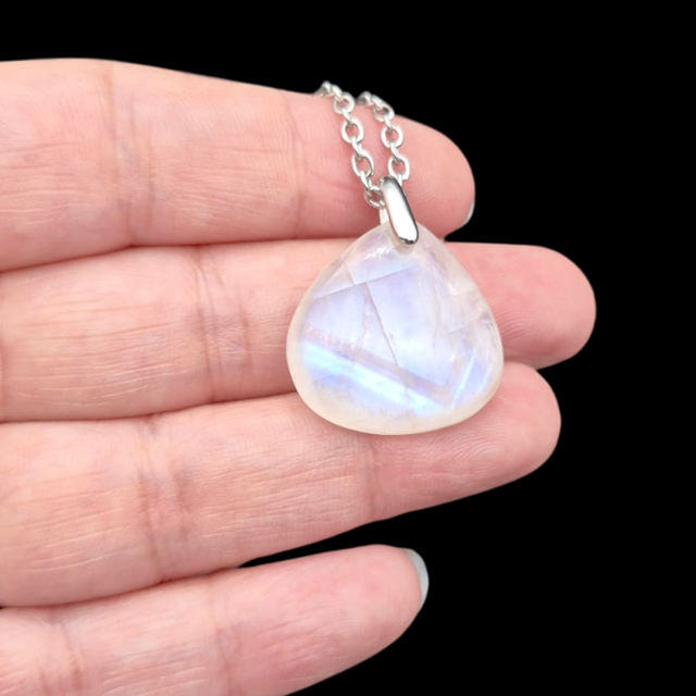Labradorite Blanche ou Péristérite Pendentif