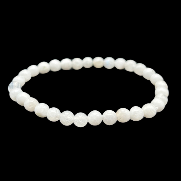 Labradorite Blanche ou Péristérite Bracelet en Pierre Boule