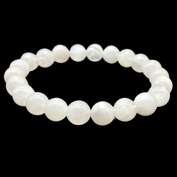 Labradorite Blanche ou Péristérite Bracelet en Pierre Boule