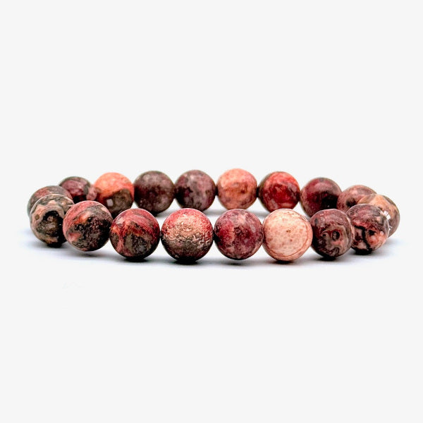 Quartz Jaspe Léopard Bracelet en Pierre Boule