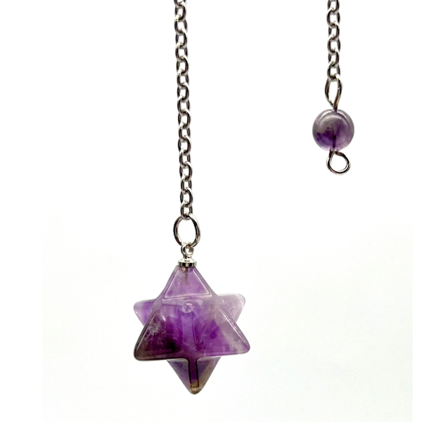Pendule Merkaba en pierre naturelle au choix