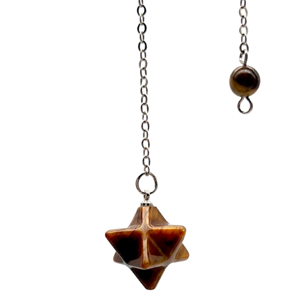 Pendule Merkaba en pierre naturelle au choix