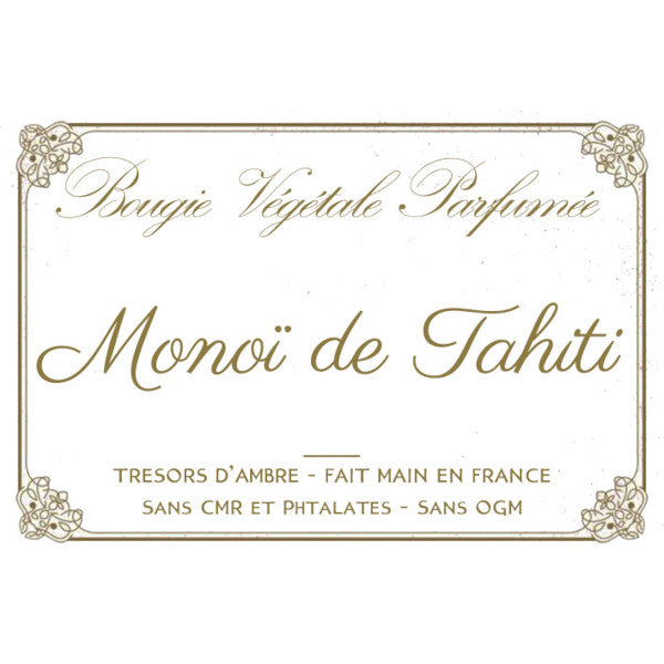 Bougie végétale parfumée Monoï de Tahiti Métal