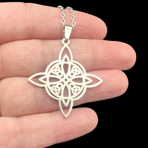 Nœud de sorcière Pendentif en Acier Inoxydable