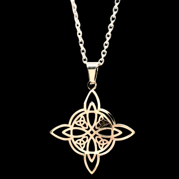 Nœud de sorcière Pendentif en Acier Inoxydable