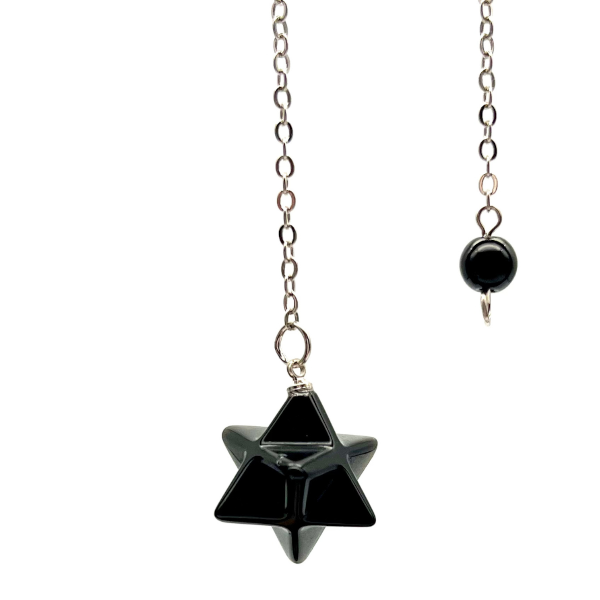 Pendule Merkaba en pierre naturelle au choix