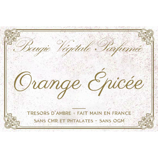 Bougie végétale parfumée Orange épicée Métal