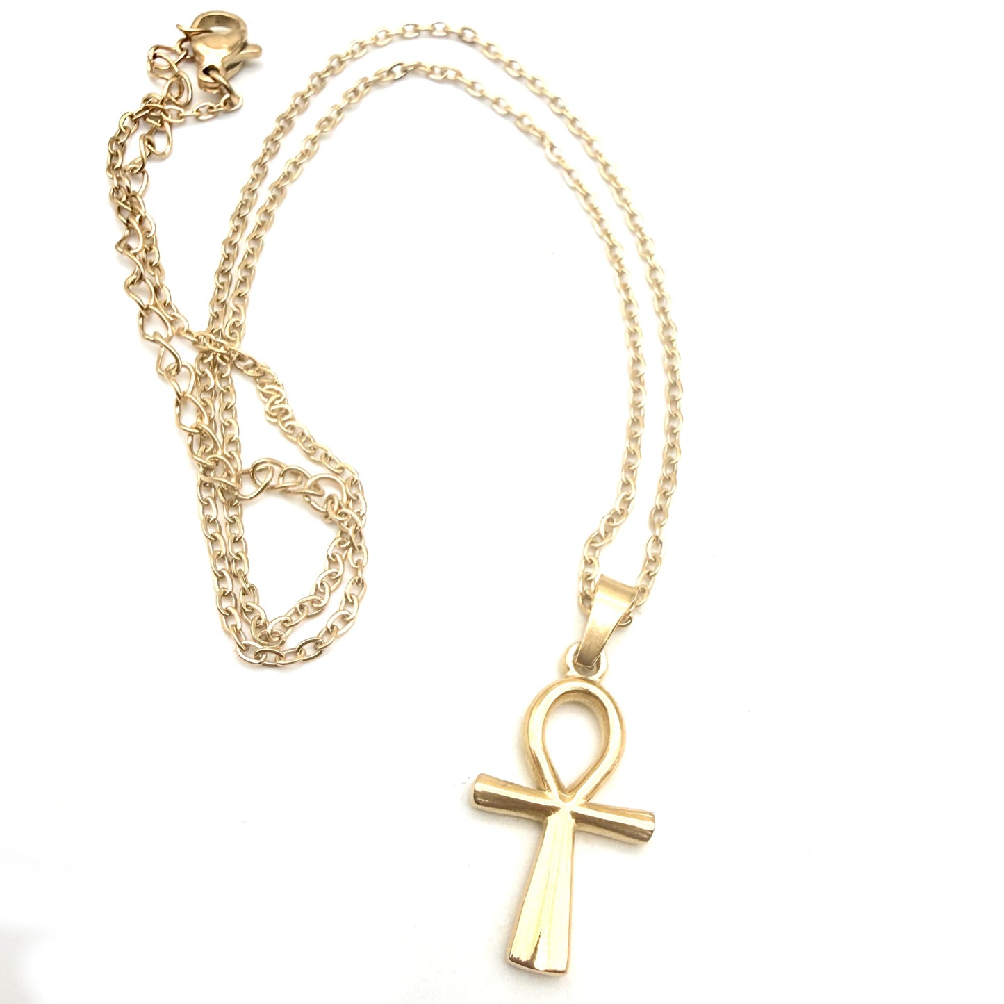 Croix d’Ankh (Croix de Vie) en Acier Inoxydable doré