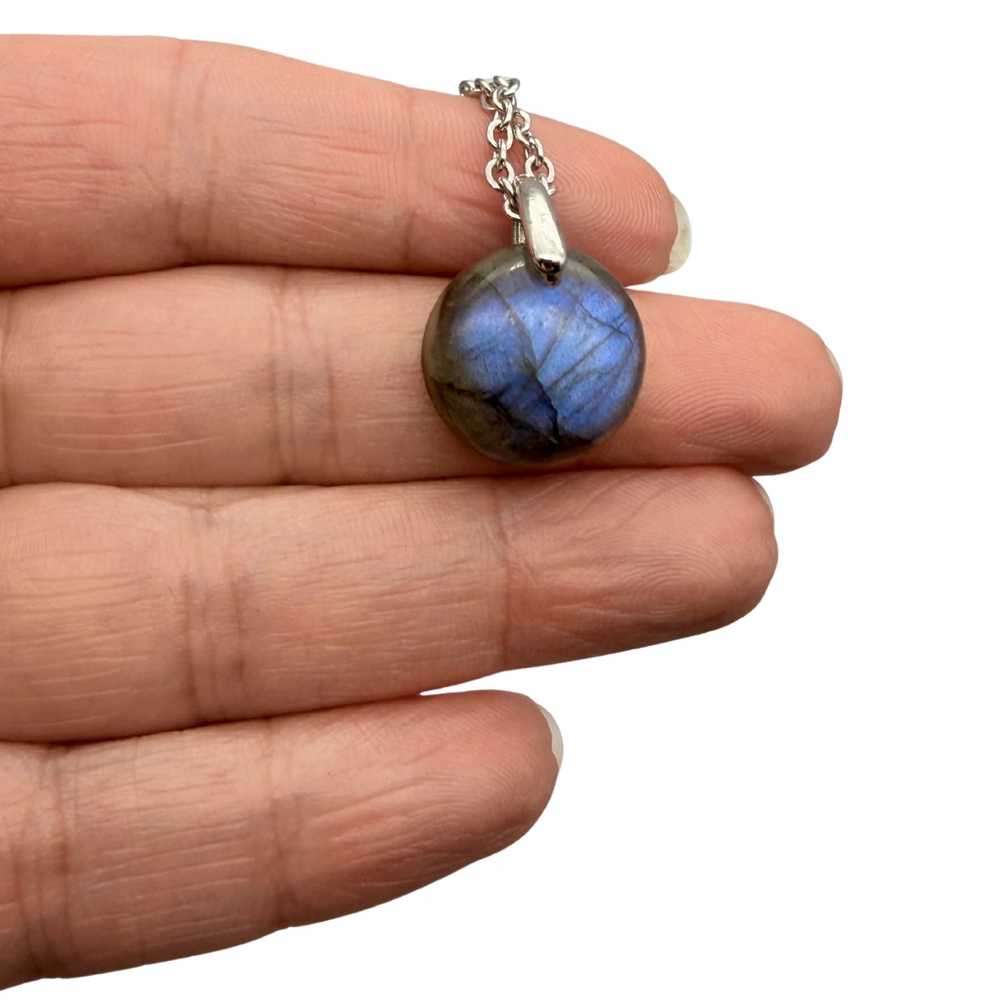 Pendentif Labradorite Extra – Reflets bleus – Pierre naturelle | Modèle unique