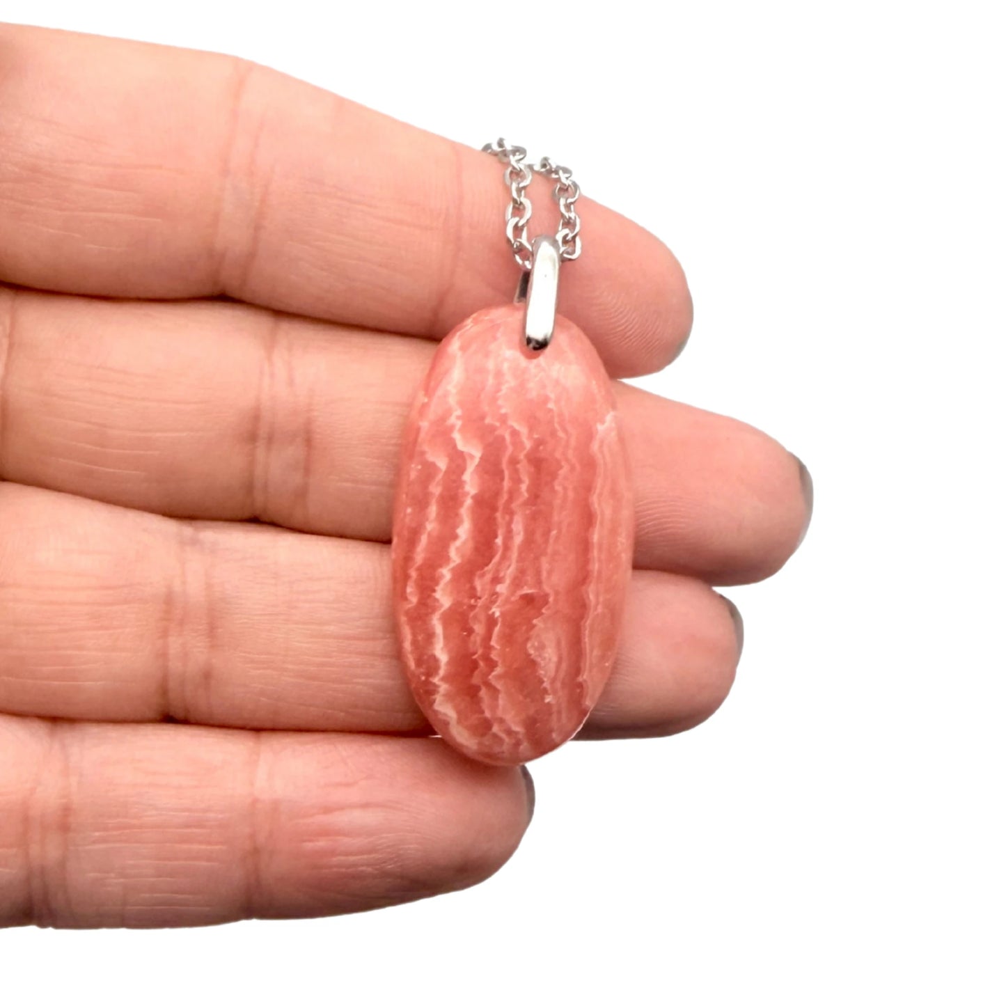 Pendentif Rhodochrosite – Pierre naturelle | Modèle unique