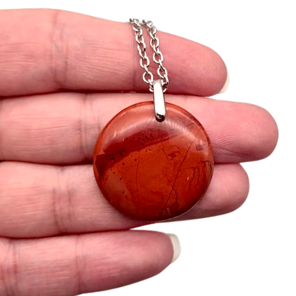 Pendentif Jaspe Rouge – Pierre naturelle | Modèle unique