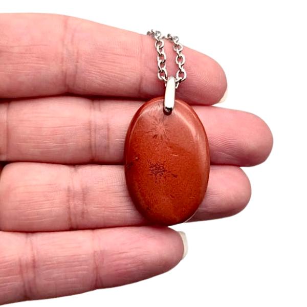 Pendentif Jaspe Rouge – Pierre naturelle | Modèle unique