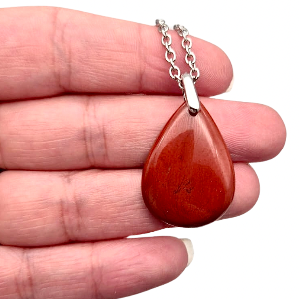 Pendentif Jaspe Rouge – Pierre naturelle | Modèle unique