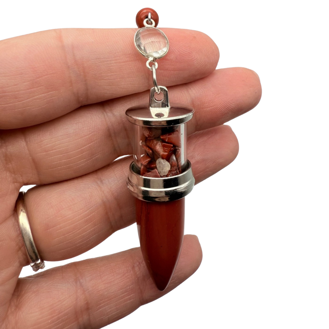 Pendule Jaspe Rouge - Pièce unique