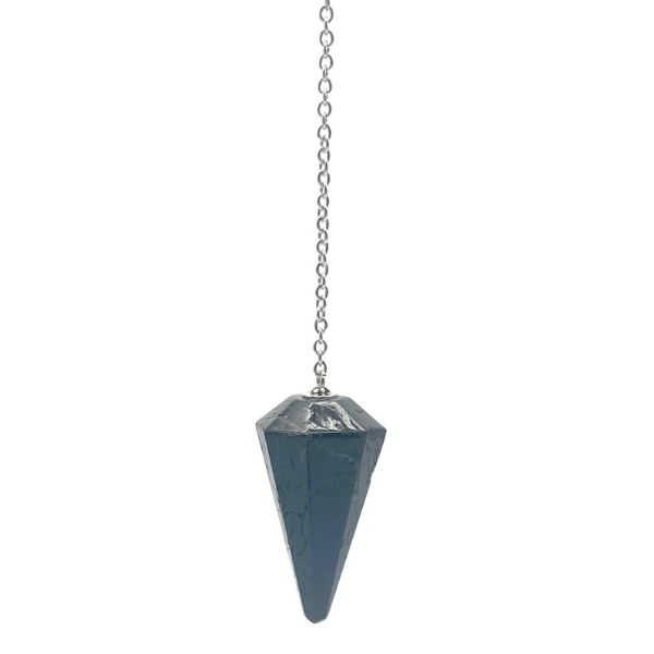 Pendule Cône facetté en pierre naturelle au choix